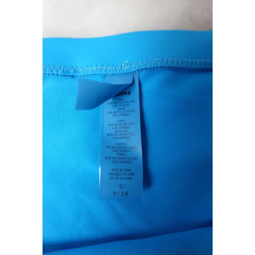 Skims Recycled Swim Micro Mini Skirt in Turquoise size small